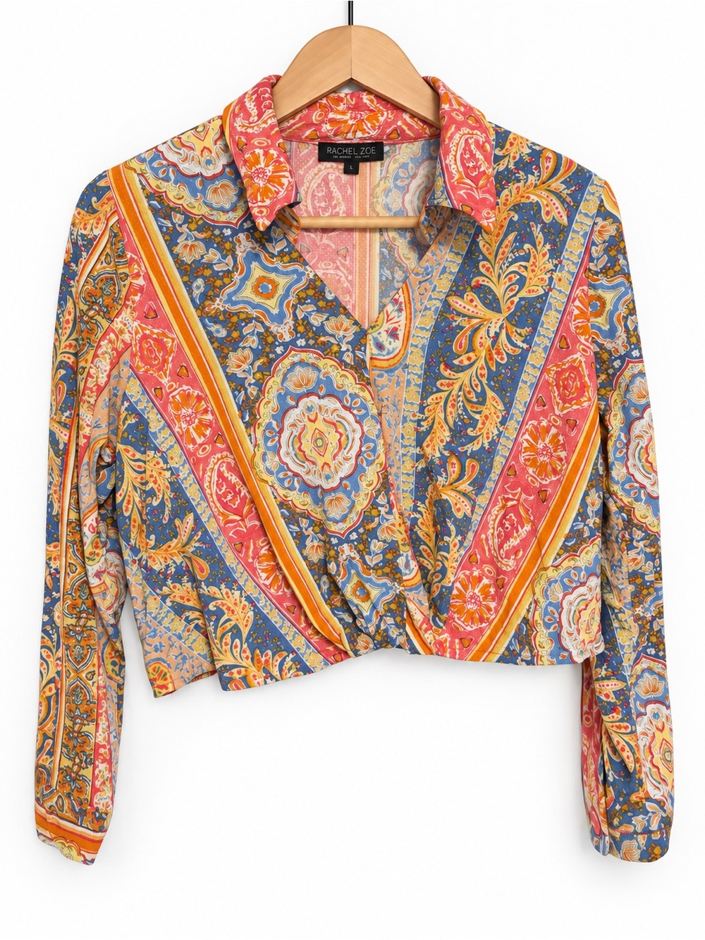 Rachel Zoe Paisley Wrap Blouse L
